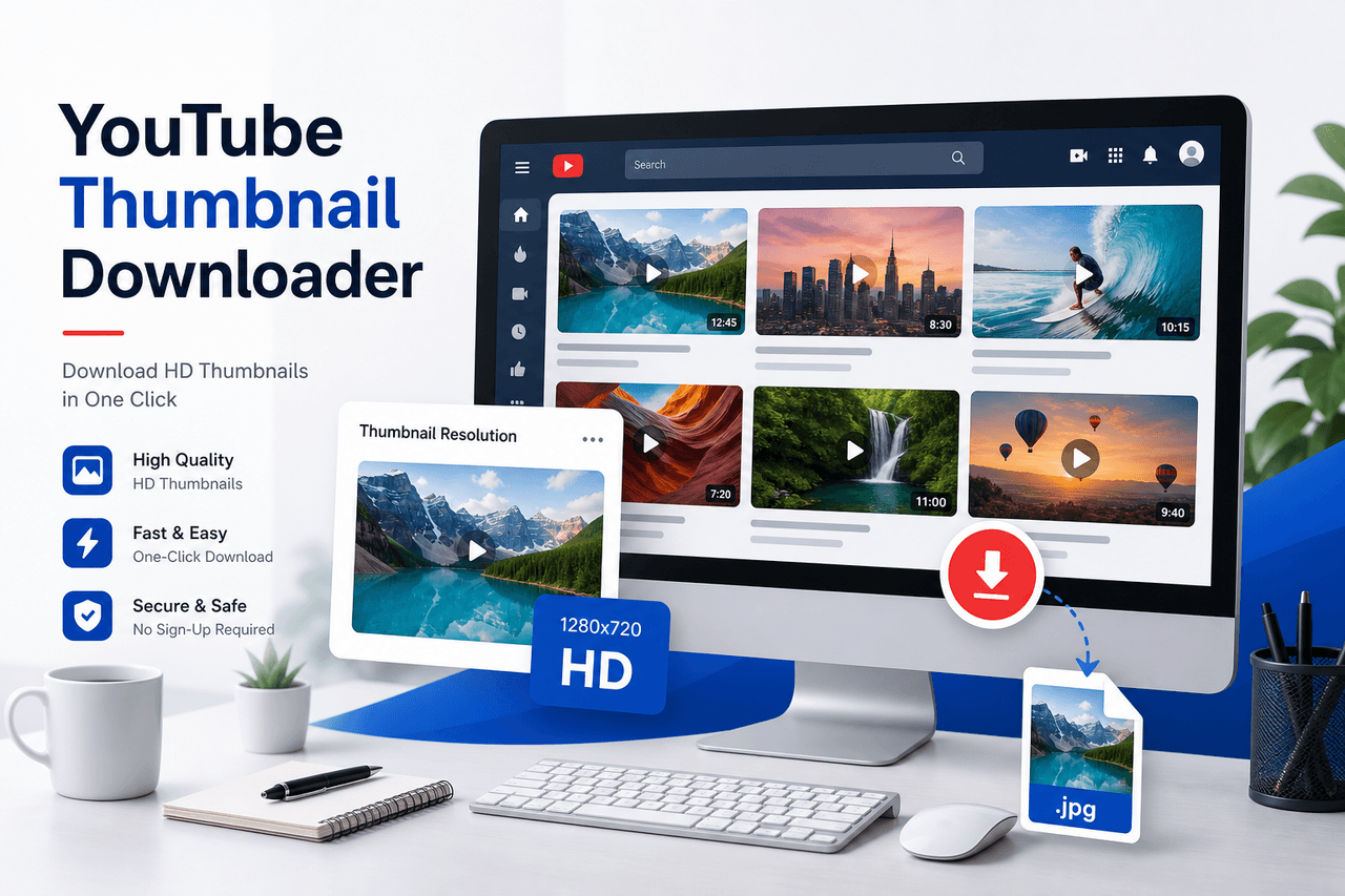 How to download YouTube thumbnails in HD and 4K — video thumbnail grid at 1280×720 resolution